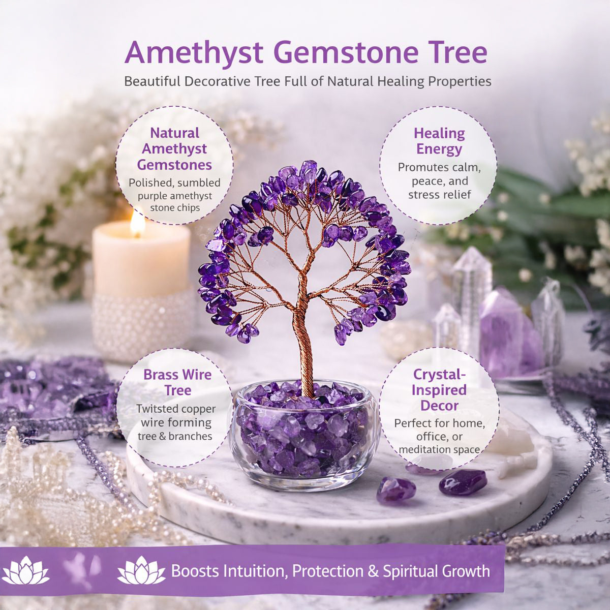 Crystal Money Tree for Abundance & Prosperity