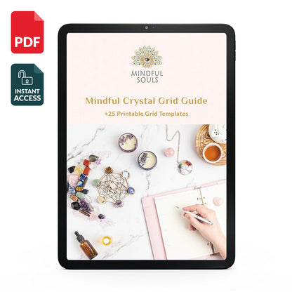 Mindful Crystal Grid Guide eBook (+25 Printable Templates)