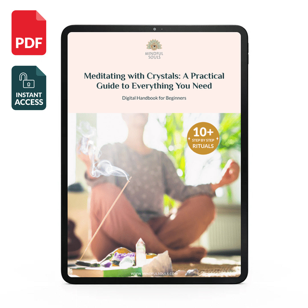 Meditation mit Kristallen: Druckbare Anleitung und Arbeitsbuch