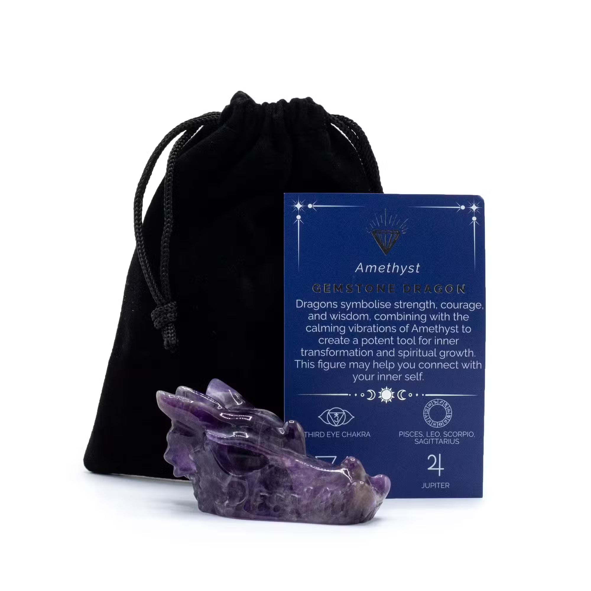 Gemstone Dragon Head & Buddha Figurines – Symbolic Energy for Your Space