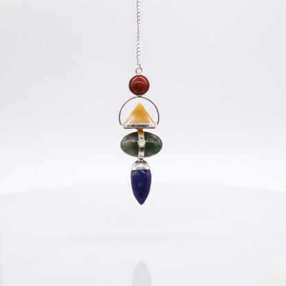 Four Elements Gemstone Pendulum – Balance Through Natural Forces