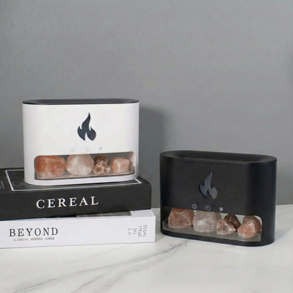 Himalayan Salt Fireplace Humidifier Lamp