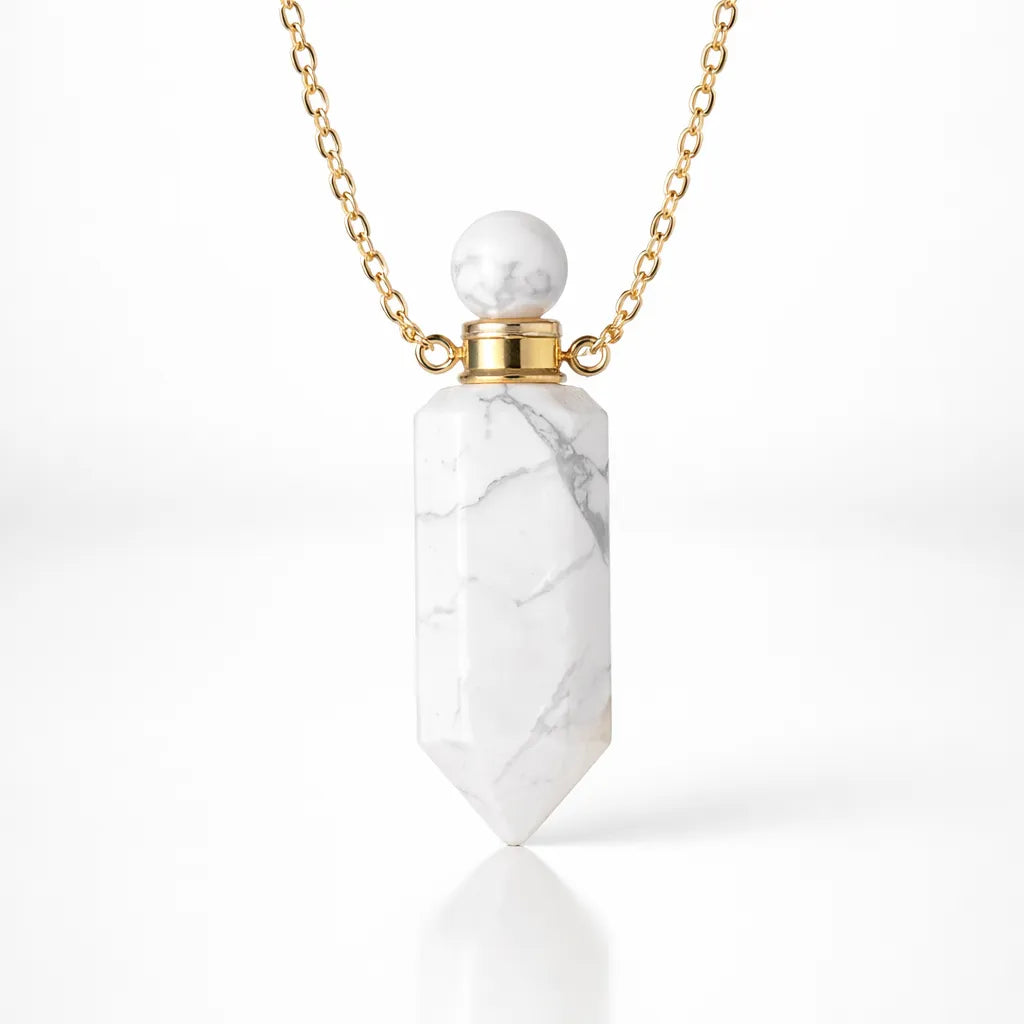 Natural Carved Stone Perfume Bottles — Infuse Your Scent with Healing Energy