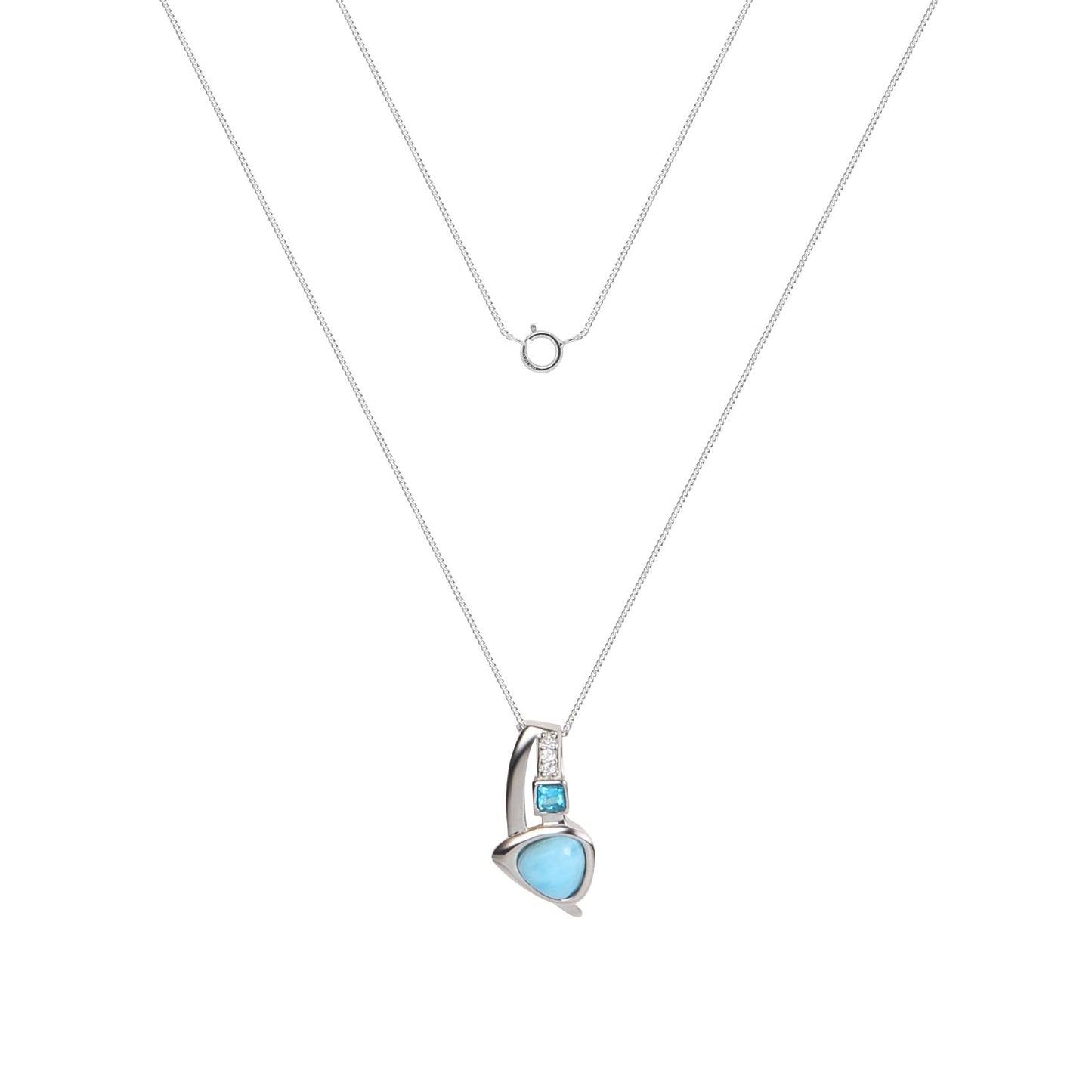Larimar Trinity Halskette 
