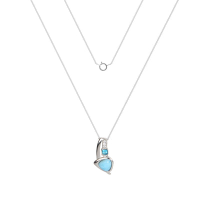 Larimar Trinity Halskette 