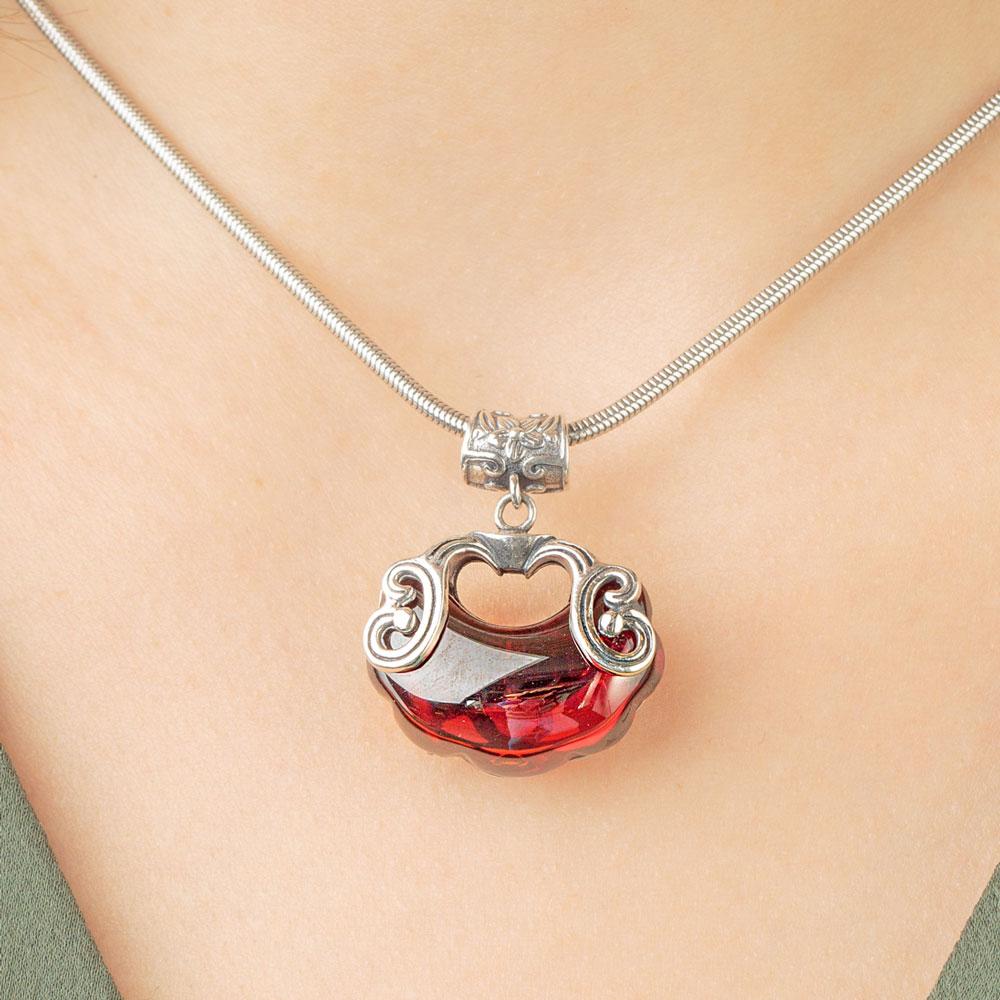 Red Heart Garnet Necklace