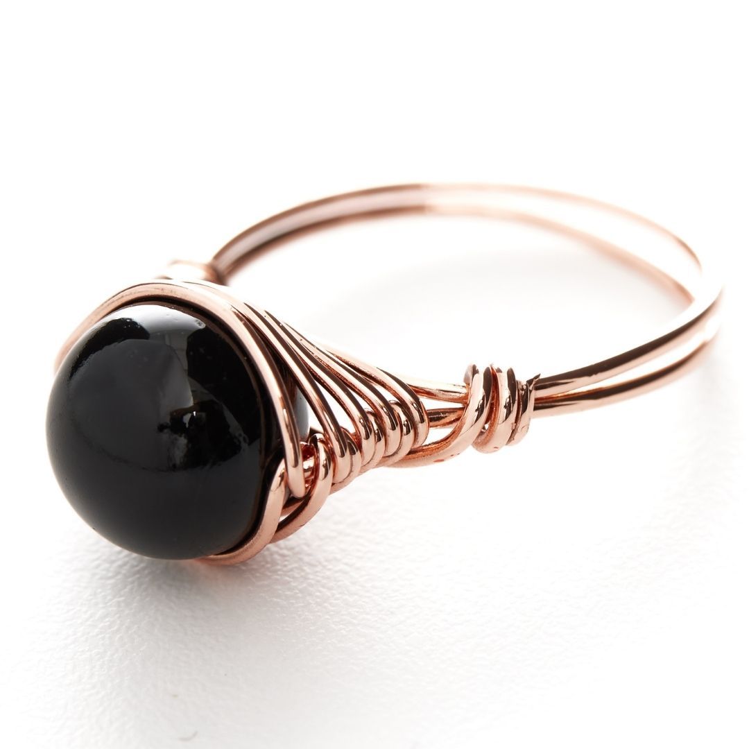 Natural Black Tourmaline Ring