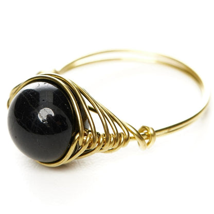 Natural Black Tourmaline Ring