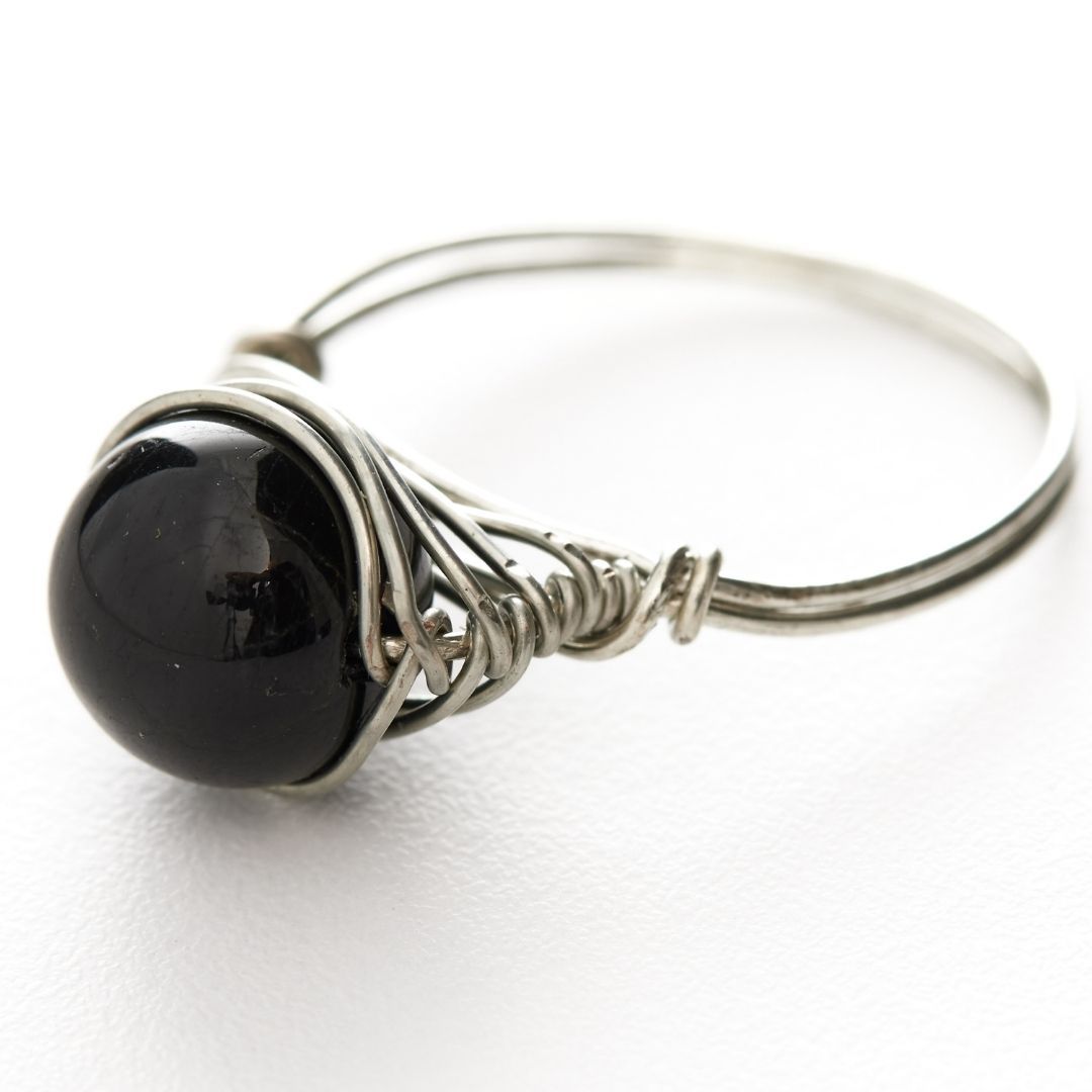 Natural Black Tourmaline Ring