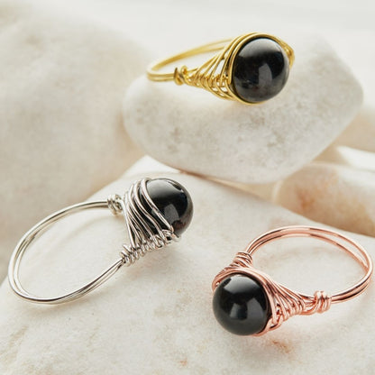 Natural Black Tourmaline Ring