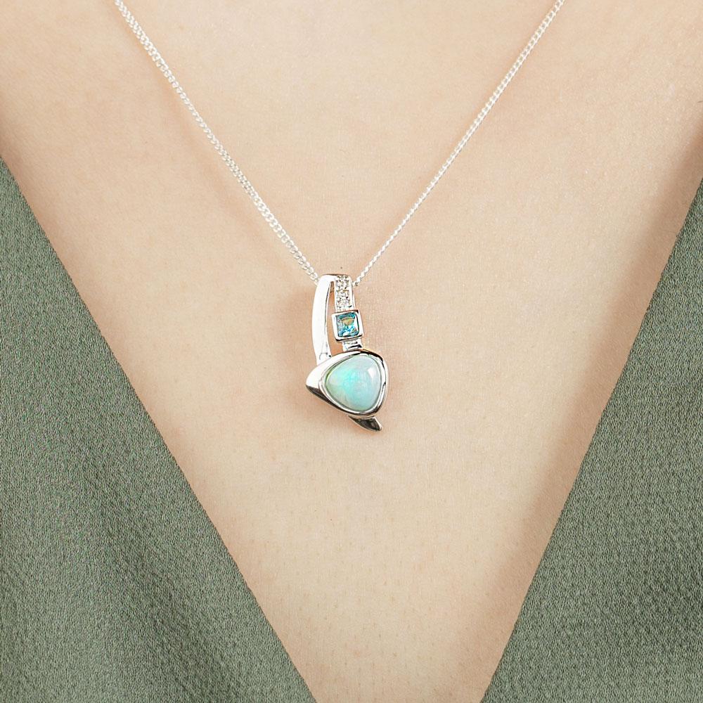 Larimar Trinity Halskette 
