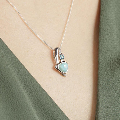 Larimar Trinity Halskette 