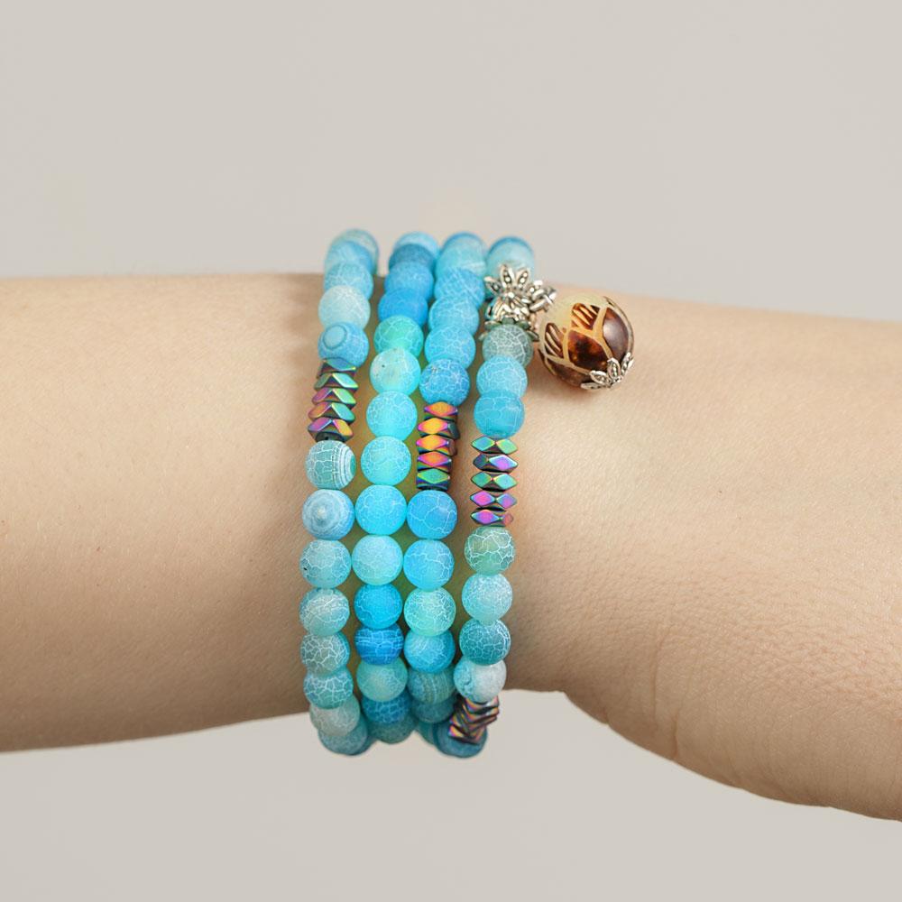 Relaxing Blue Onyx Stone Mala
