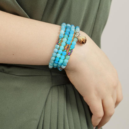 Relaxing Blue Onyx Stone Mala
