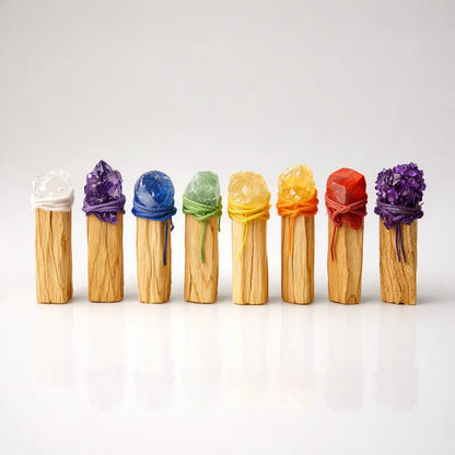 Palo Santo & Chakra Crystal Set — Energy Cleansing & Spiritual Harmony