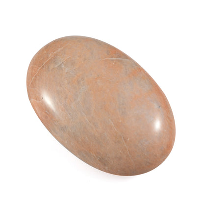 Peach Moonstone Palm Stone – For Inner Kindness & Quiet Confidence