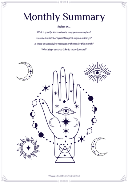 Journal de tarot imprimable : tirages, tirages et plus encore