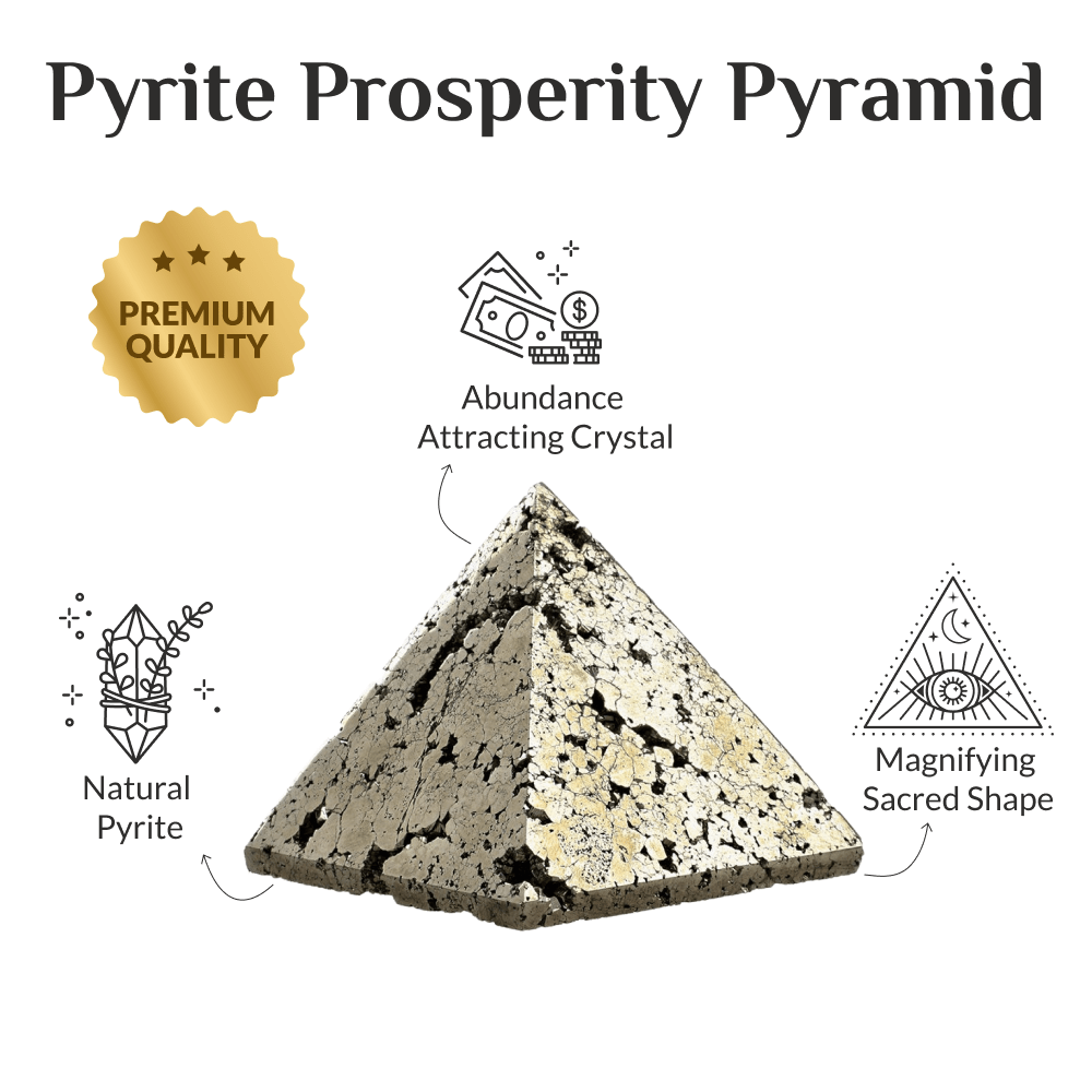 Pyramide de prospérité en pyrite – Maximisez votre pouvoir de manifestation