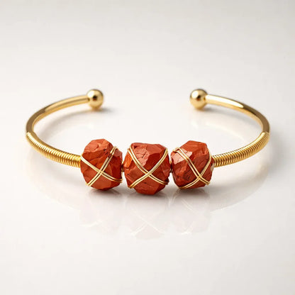 Natural Crystal Raw Stone Bracelet — Healing Energy in Every Bead