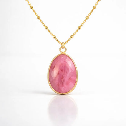 Natural Stone Wrapped Faceted Water Drop Pendant — Capture the Essence of Healing Energy