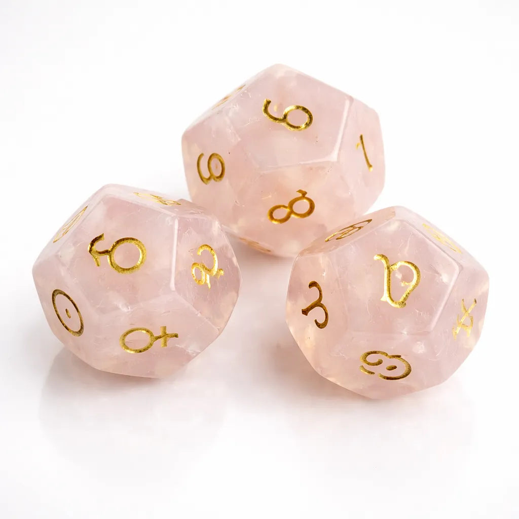 Astrological Gemstone Dice Set - Align Your Energy with Every Roll