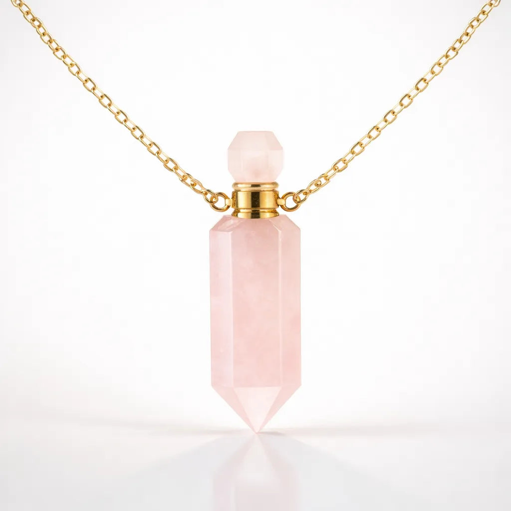 Natural Carved Stone Perfume Bottles — Infuse Your Scent with Healing Energy