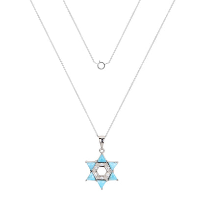 Star-Shaped Larimar Stone Necklace