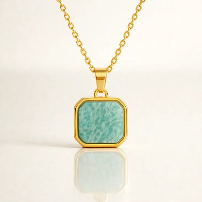 Elegant Amazonite Pendant Necklace — Balance Your Energy with Natural Beauty