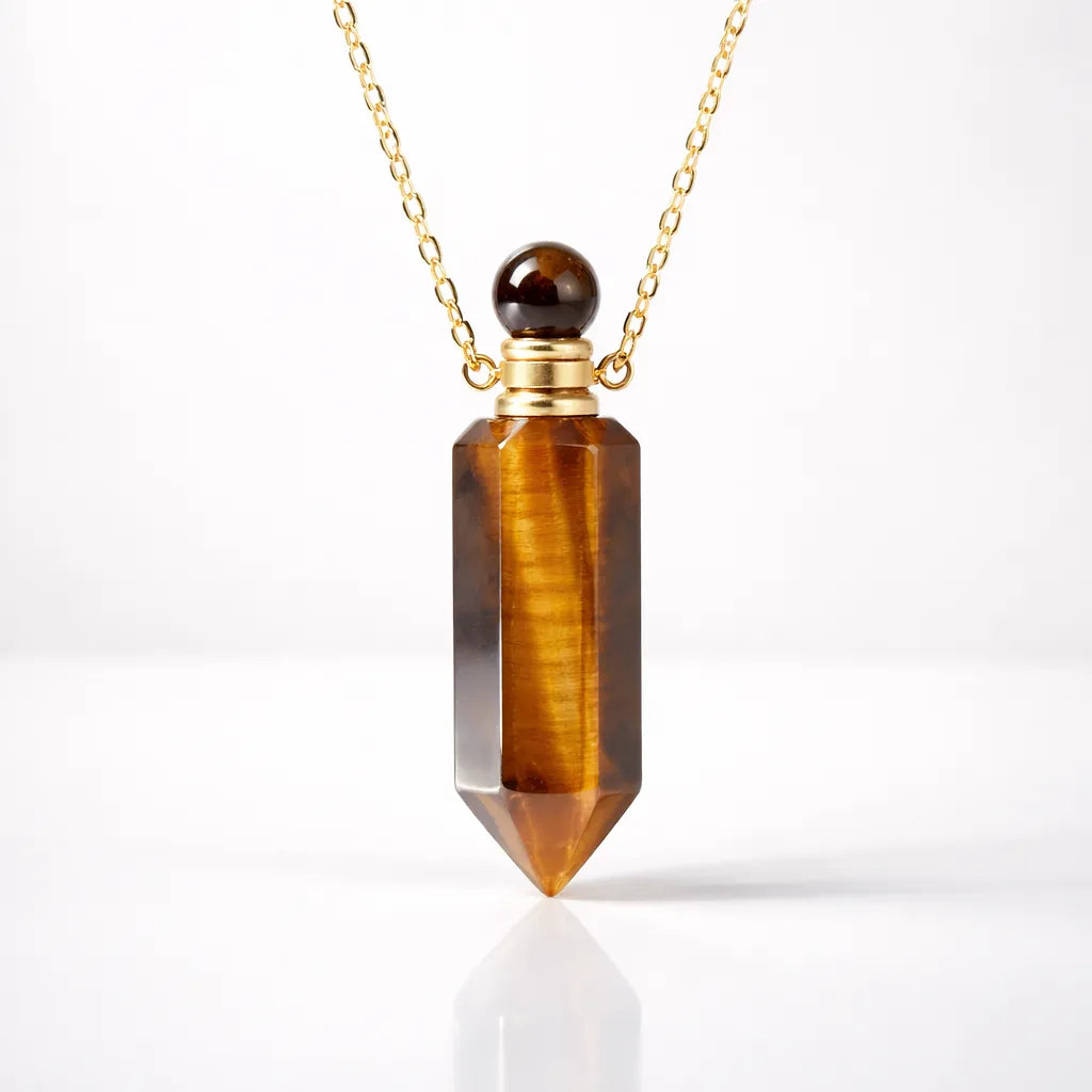 Natural Carved Stone Perfume Bottles — Infuse Your Scent with Healing Energy