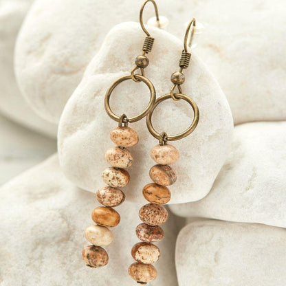 Vintage Jasper Boho Earrings