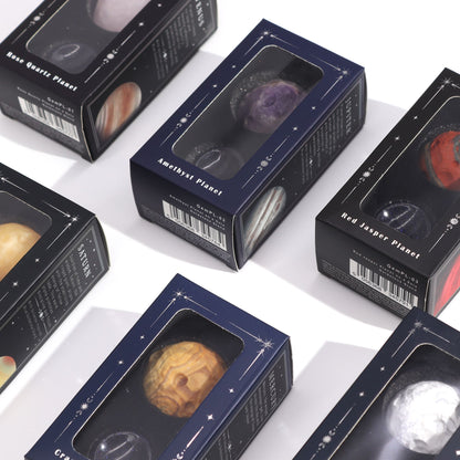 Planet Gemstones on Sola Goldstone Stand – Celestial Energy