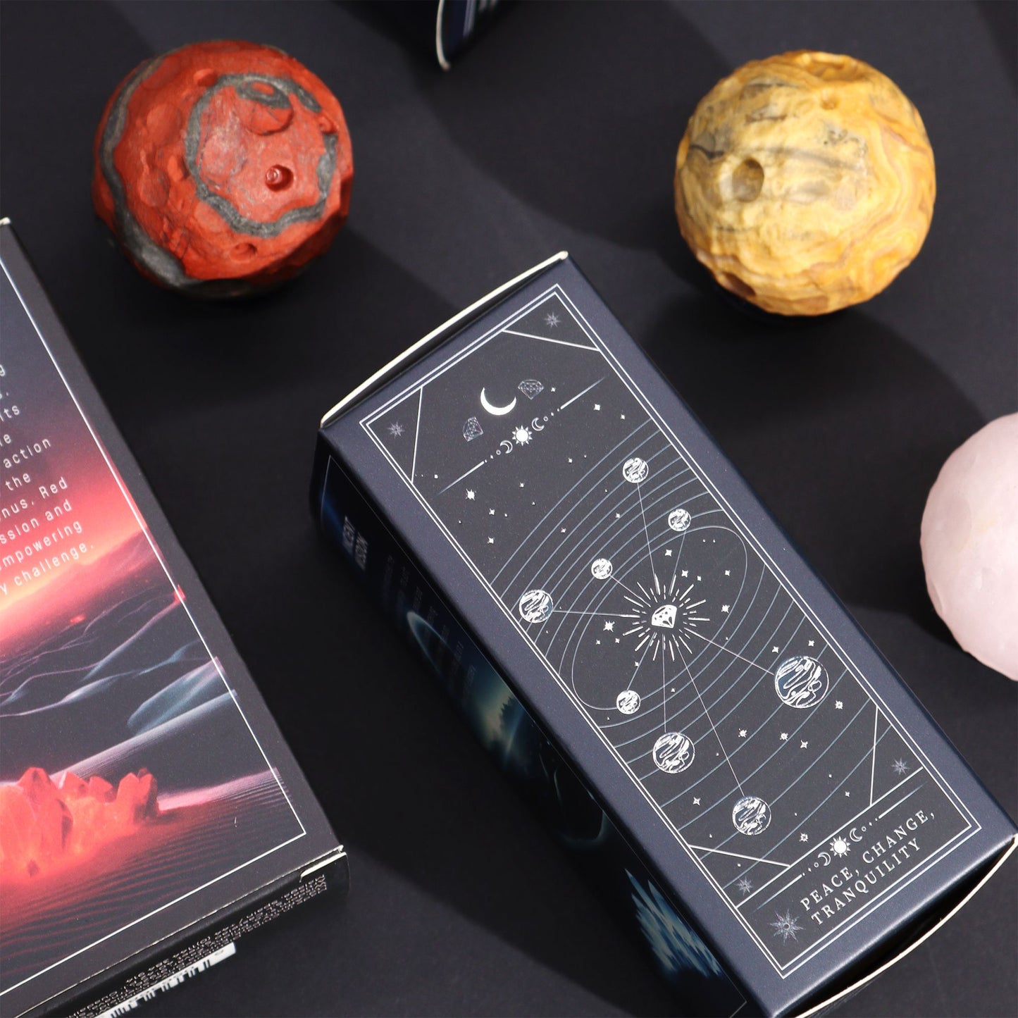 Planet Gemstones on Sola Goldstone Stand – Celestial Energy