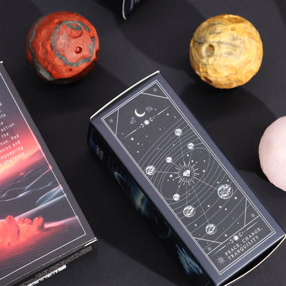 Planet Gemstones on Sola Goldstone Stand – Celestial Energy