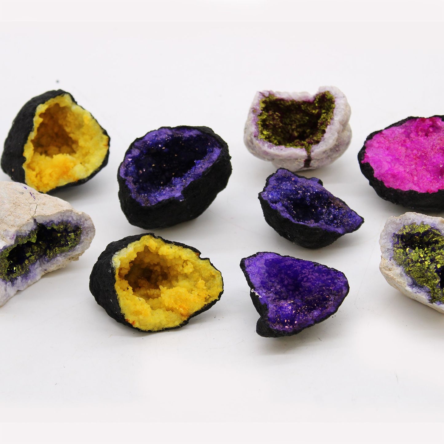 Coloured Calcite Geodes – Vibrant, Natural Energy