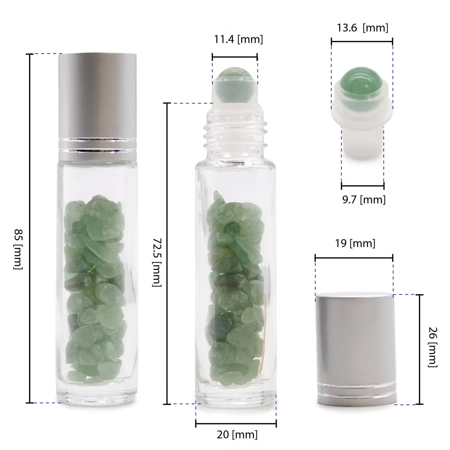Gemstone Essential Oil Roller Bottle – Intentional Wellness, On the Go