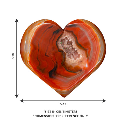 Carnelian Crystal Heart Cluster