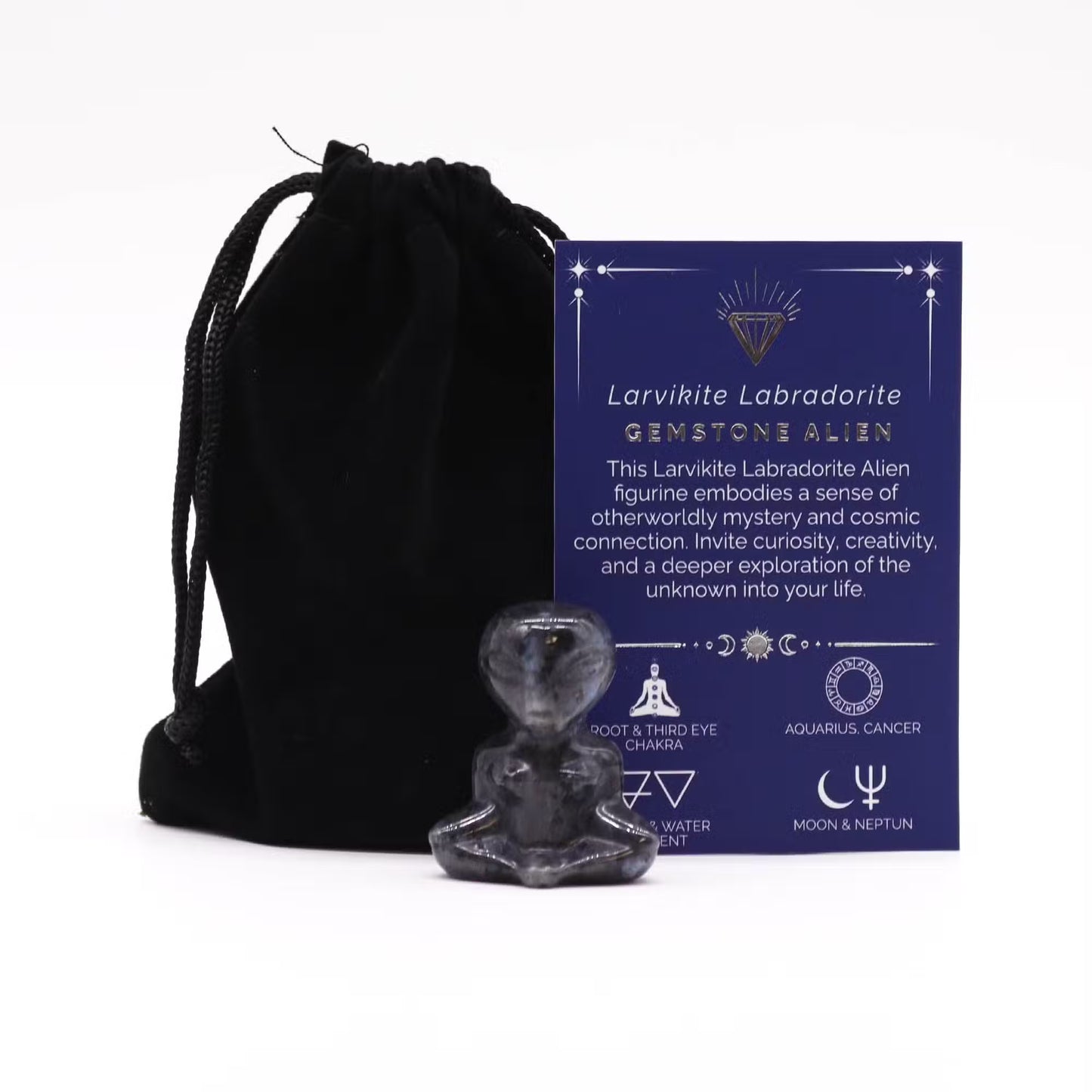 Gemstone Alien Figurine – Curious Energy, Cosmic Charm