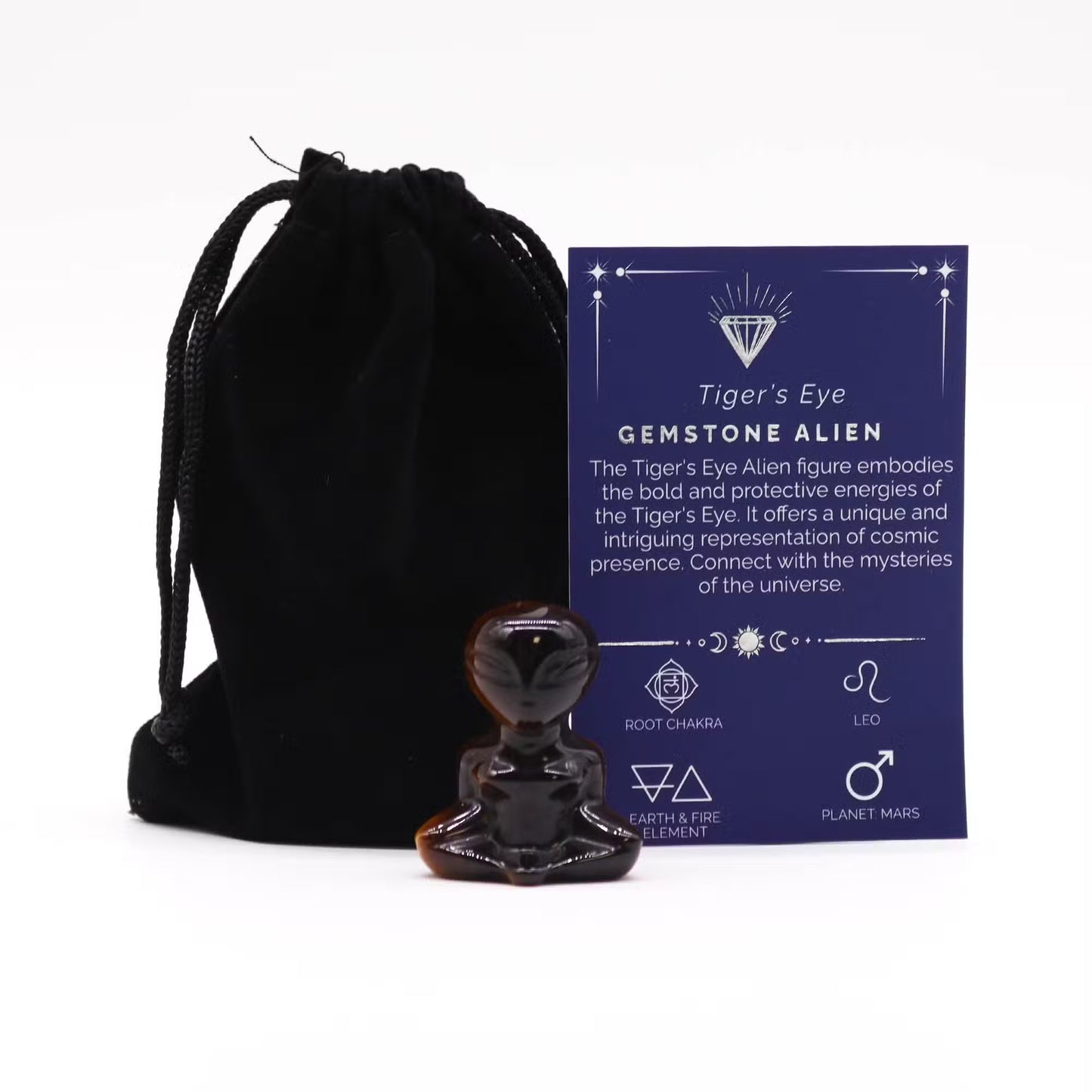 Gemstone Alien Figurine – Curious Energy, Cosmic Charm