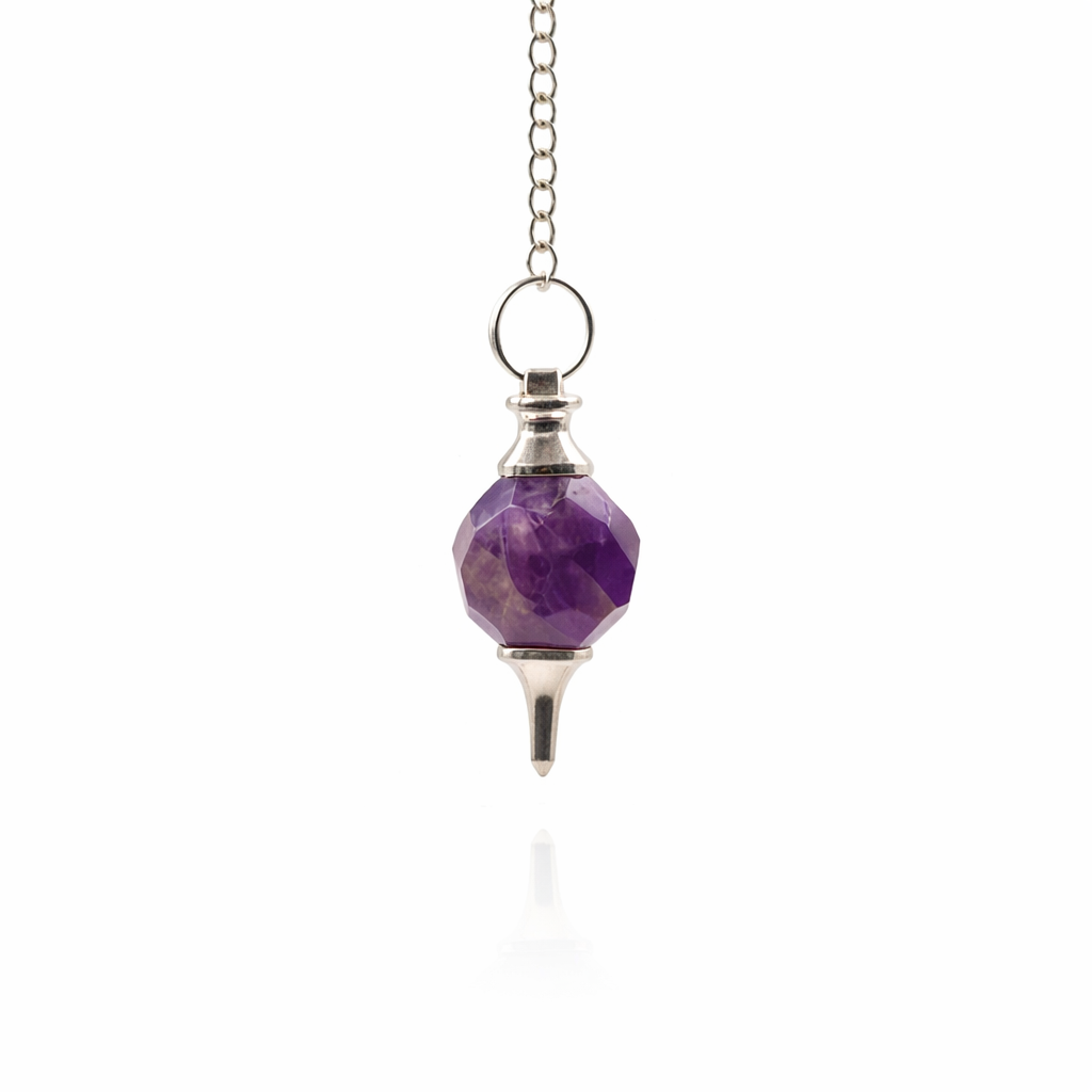 Faceted Gemstone Pendulum – Precision, Balance & Clarity