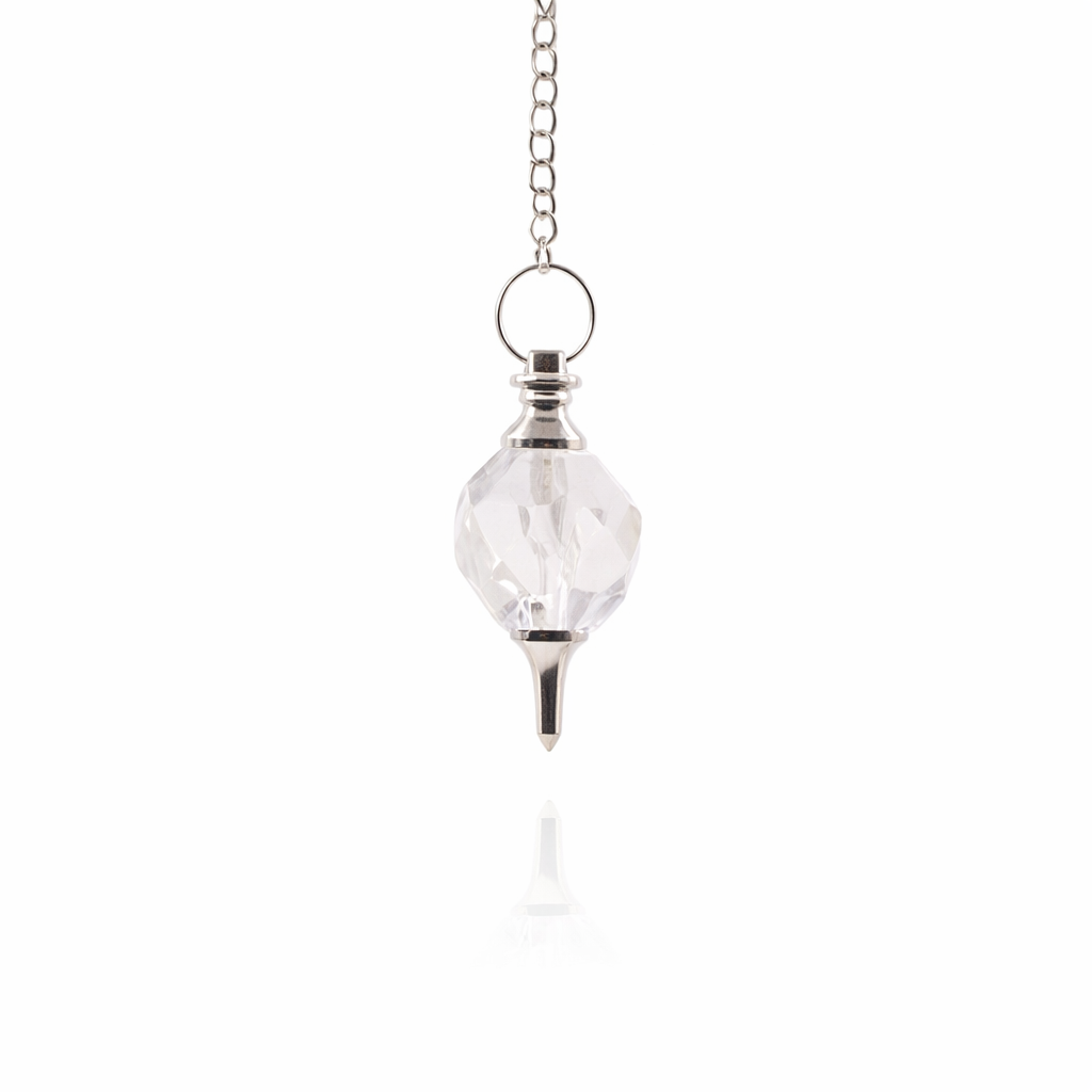 Faceted Gemstone Pendulum – Precision, Balance & Clarity
