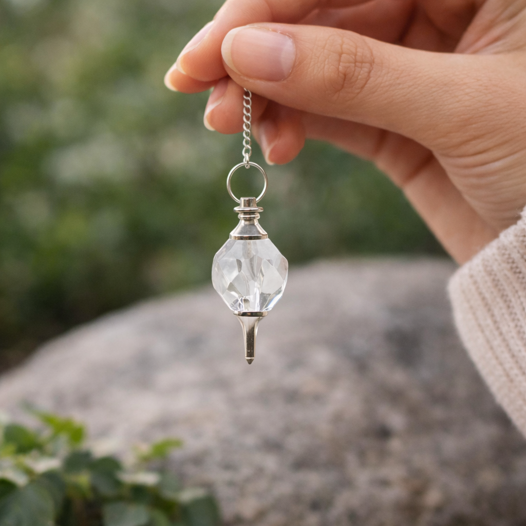 Faceted Gemstone Pendulum – Precision, Balance & Clarity
