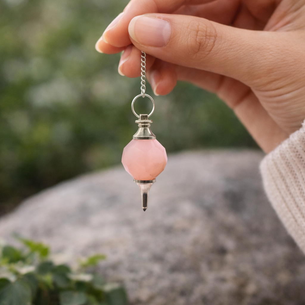 Faceted Gemstone Pendulum – Precision, Balance & Clarity