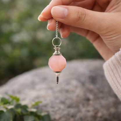 Faceted Gemstone Pendulum – Precision, Balance & Clarity