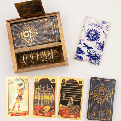 Wooden Tarot Box with Card Holder – Organised, Sacred & Timeless