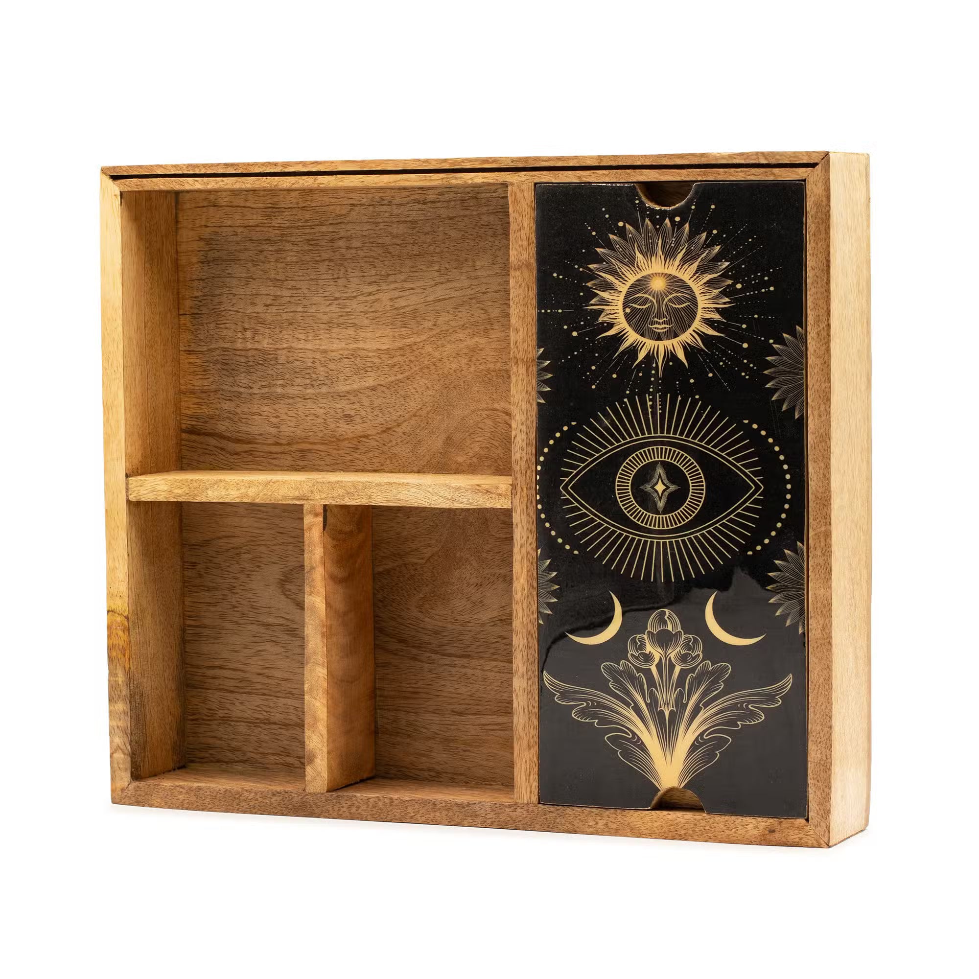 Wooden Tarot Box with Card Holder – Organised, Sacred & Timeless