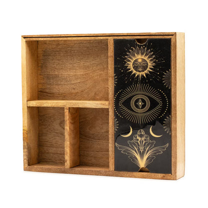 Wooden Tarot Box with Card Holder – Organised, Sacred & Timeless