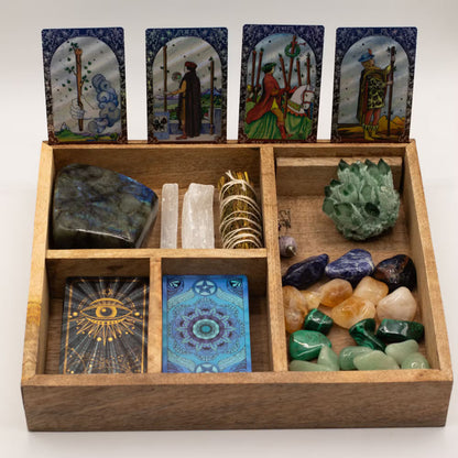 Wooden Tarot Box with Card Holder – Organised, Sacred & Timeless