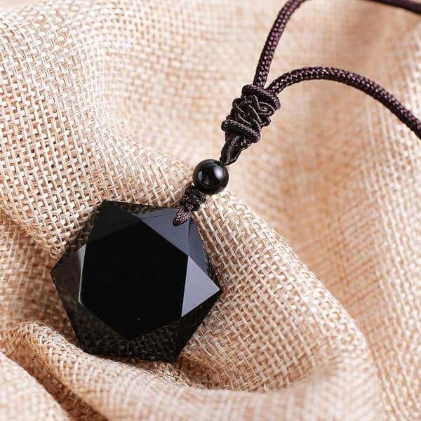 COAI-Genuine-Stones-6mm-Obsidian-Stones-108-Beads-Mala-Necklace-Skull- Pendant
