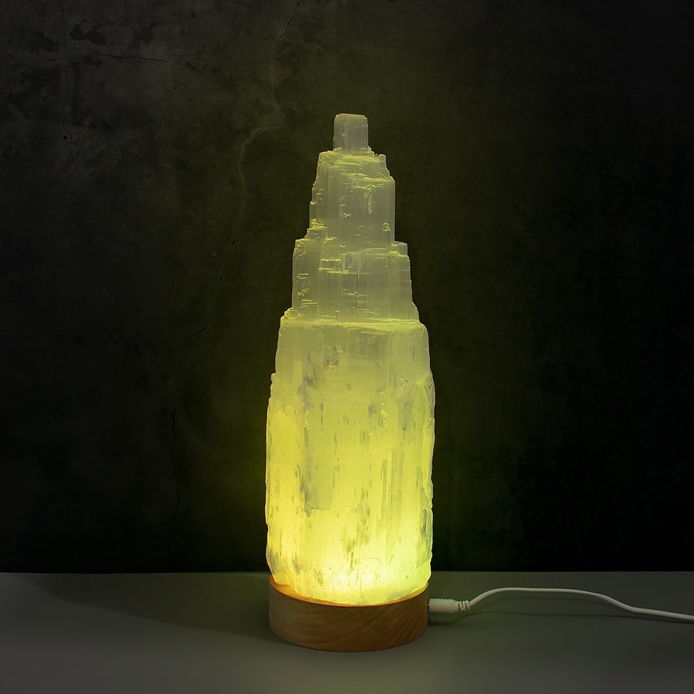 XXL Giant Selenite Crystal Lamp