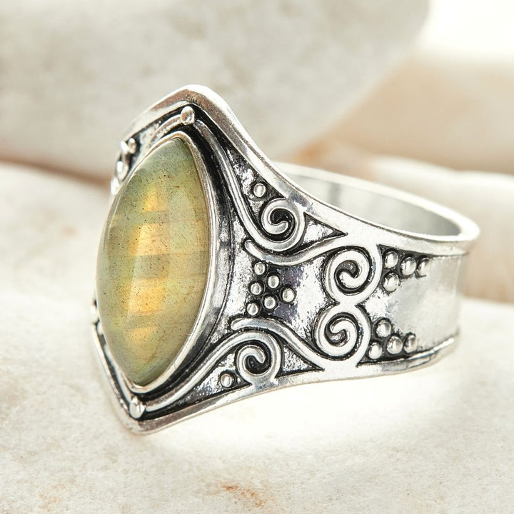 Natural Moonstone 'Full Moon' Ring